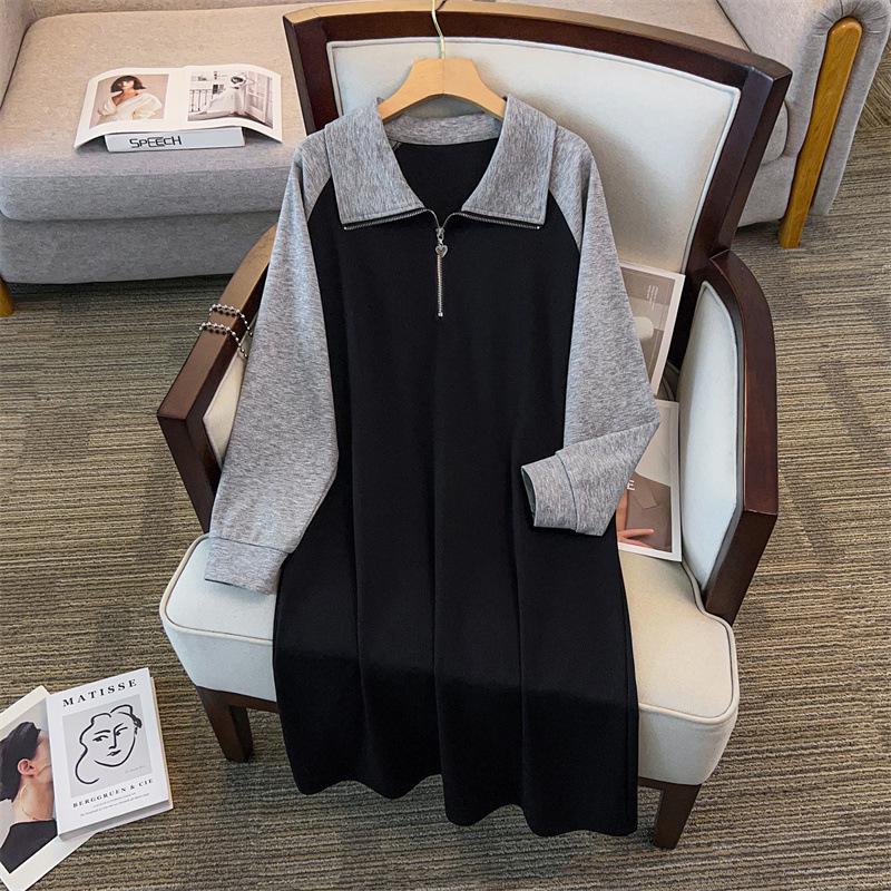 

Plus Size Women s Loose Hoodie Dress - Bust 150/160 cm, Sizes 200-350 Jin 6XL чорний
