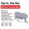 10Pcs CMK420 Din Rail Terminal Block 450V 32A Quick Splice Hub  for Electronics Wiring