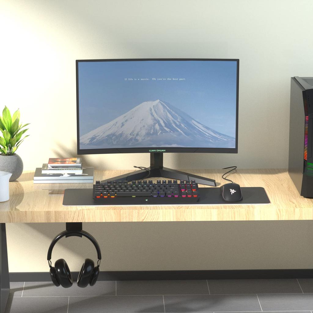Cozycase Support Mural pour Casque Support de Bureau pour Casque Perçage Solide Élégant Support de Câble pour Casque Casque Sans Fil Filaire Noir Capacité de Charge Support, -