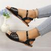 Summer sandals women's woven slip mesh woven herringbone wedge women's sandals
