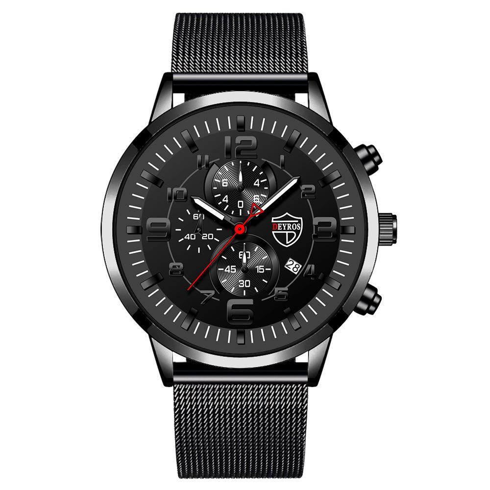 Men S Watch Stainless Steel Mesh With Date Luminous Automatic Quartz Watch