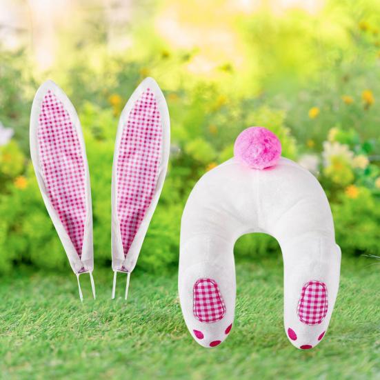Easter Bunny Ear Butt Decoration Outdoor Yard Lawn Patio Pathway Spring Rabbit Ears Butt Garden Stake Ornament
