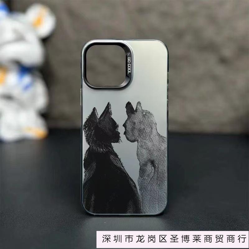 The new art cat is suitable for iphone17 mobile phone case Apple 16promax/15 anti-drop 14pro13 Europe and America
