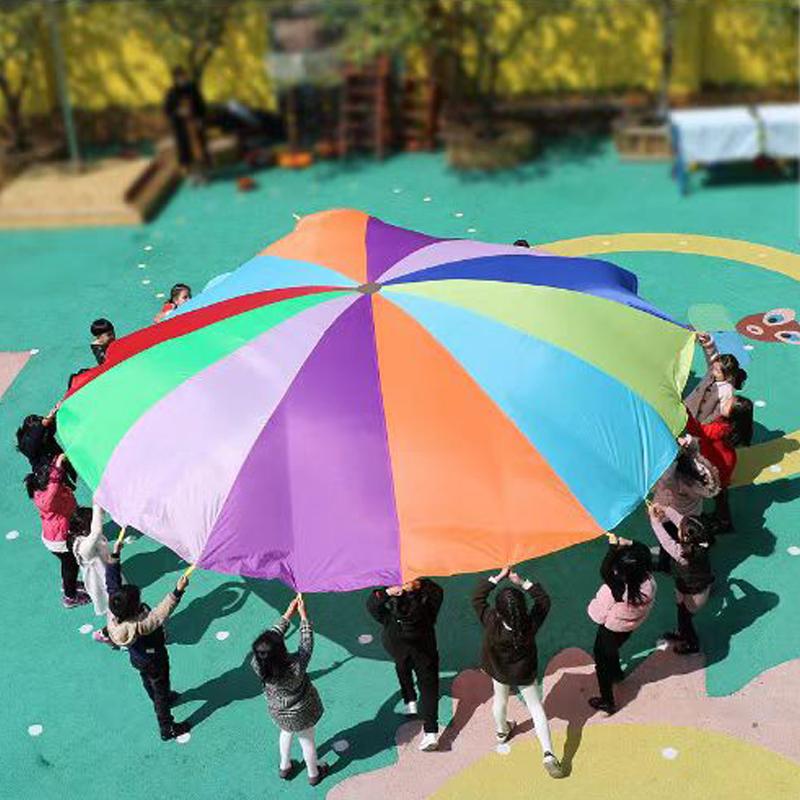 Outdoor Kids Games Kids Play Rainbow Parachute Plaything 2M 3M 5M Cooperative Teamwork Activities Party Carnival Fun Favors