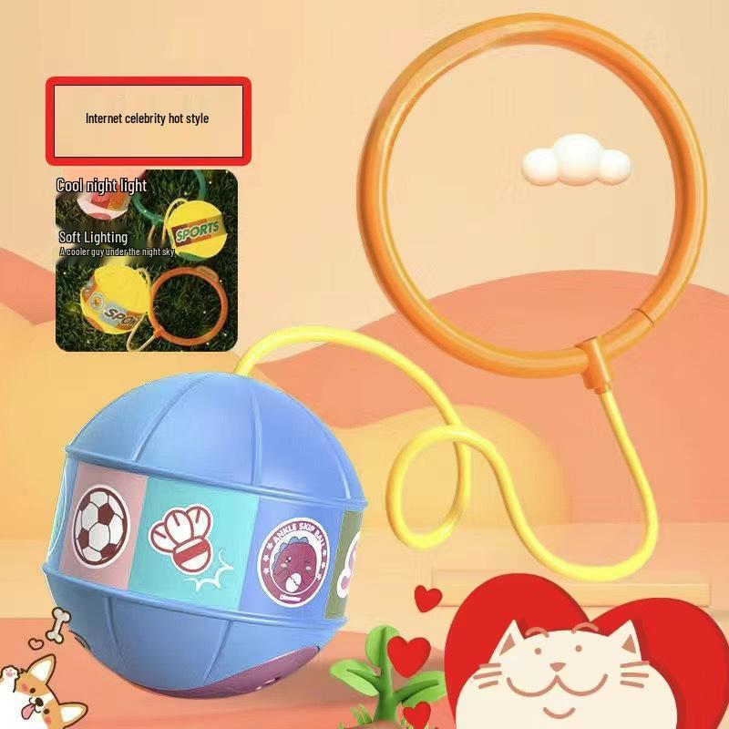 

Детский светящийся прыгающий мяч с кольцом на лодыжку – светящийся мяч для прыжков для мальчиков и девочек для упражнений