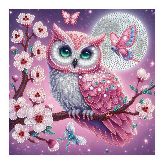 Rhinestone Painting Kits for Beginners 5D Animal DIY Rhinestone Art with Special Shaped Drills Owl Seahorse Gem Art Rhinestone Crafts