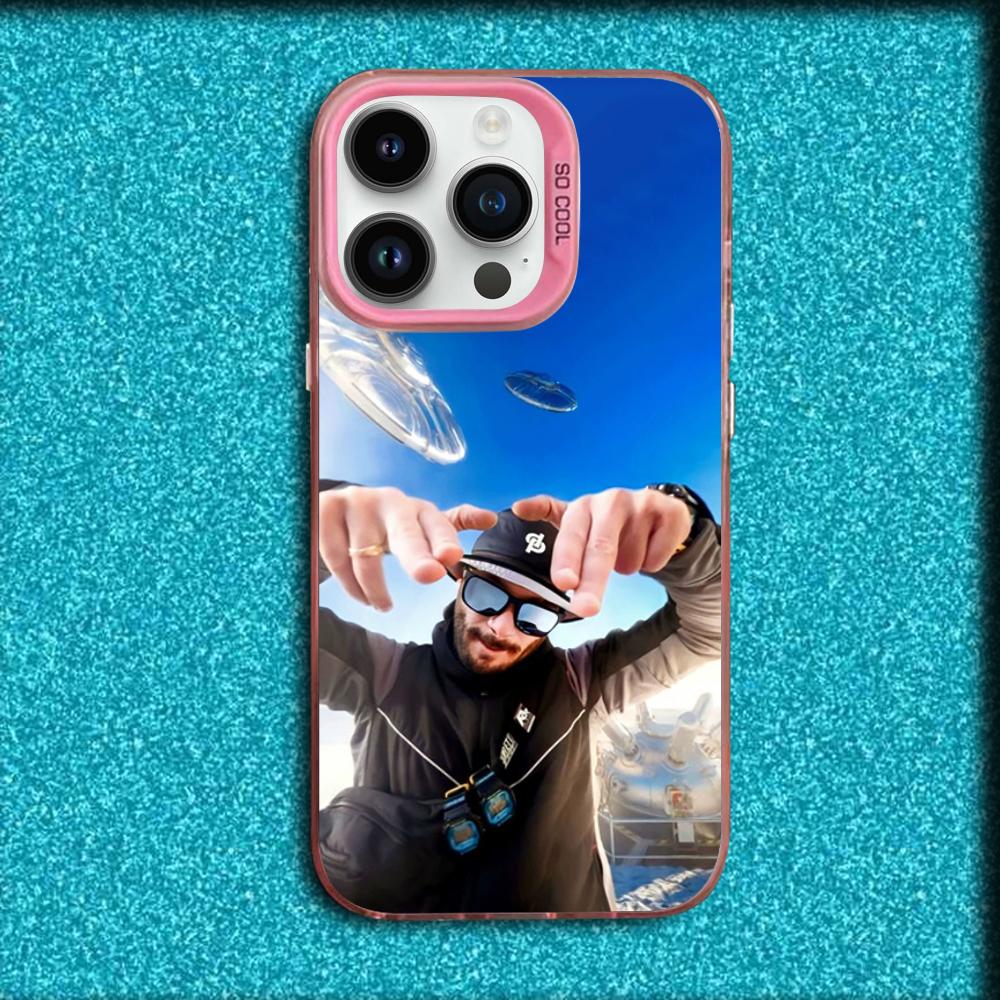 Rapper Jul Phone Case For iPhone 16,15,14,13,12,11,Mini,Pro,MAX Pink Matte Silicone Cover