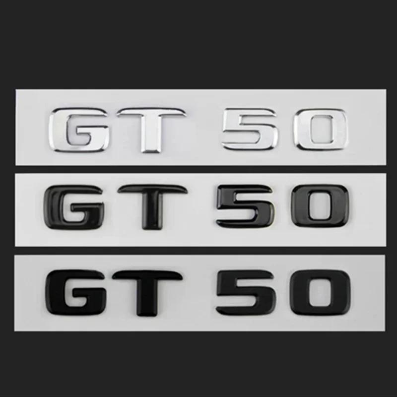 ABS Chrome Glossy Black Letters Car Rear Trunk Badge Logo Emblem For Mercedes-Benz GT GT43 GT50 GT53 GT63S C190 Auto Accessories PL1