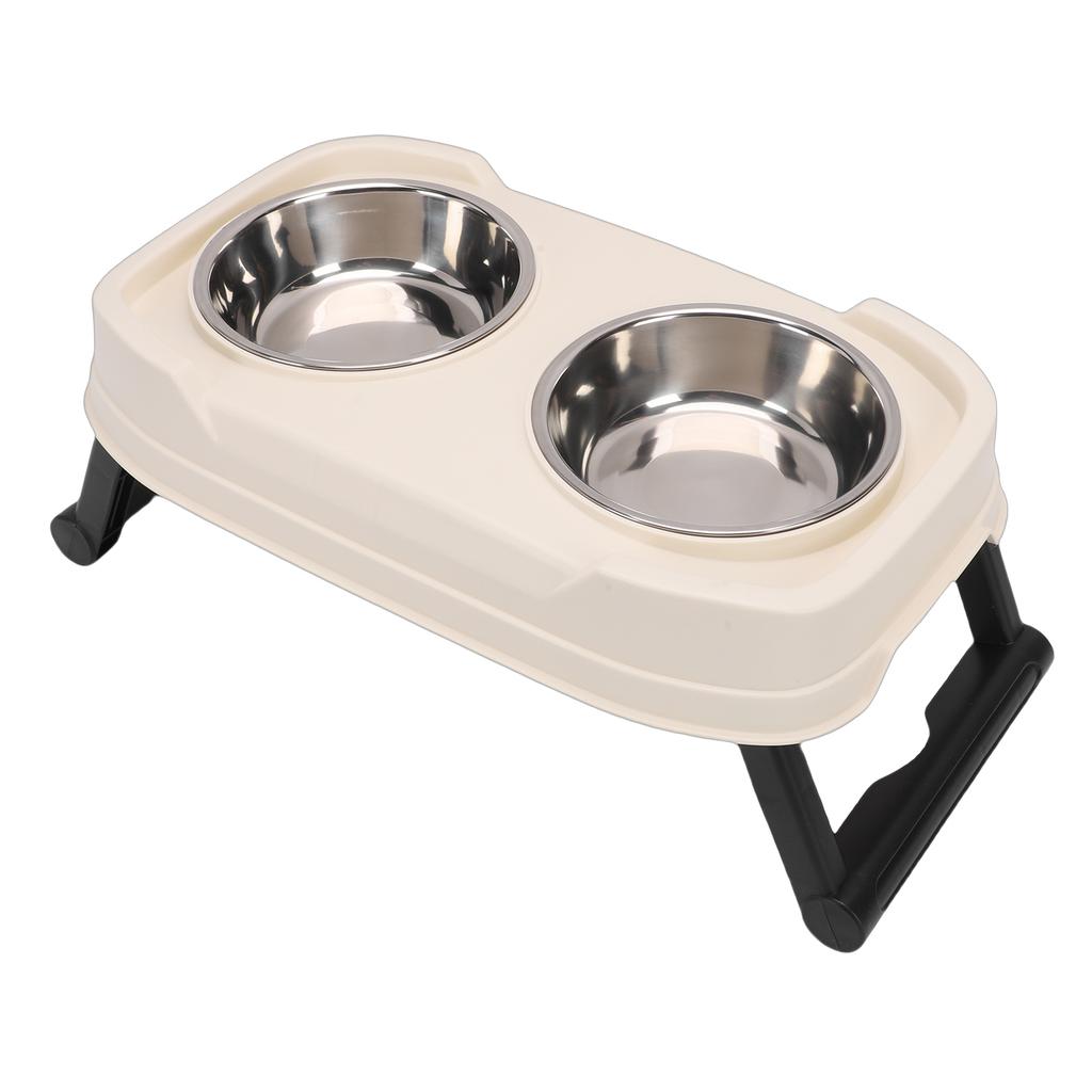Elevated Cat Bowls with 2 Bowls Height Foldable Raised Cat Food Water Bowl for Dogs Cats