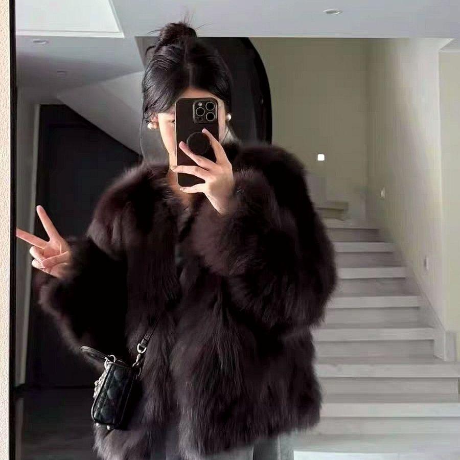 

Женское зимнее пальто из лисьего меха, короткое, новое, с темпераментом, легкое, шерстяное, на хлопковой подкладке L