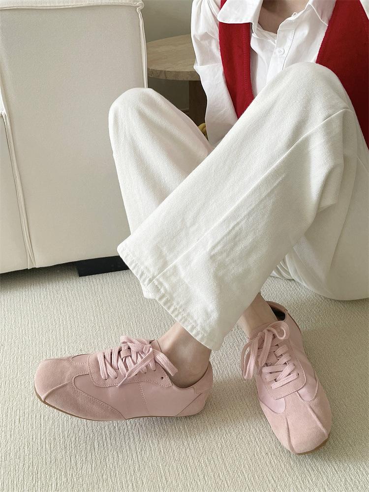 Ballet training shoes women's 2025 spring and autumn new retro soft-soled flat-soled casual sports waffle Forrest Gump shoes