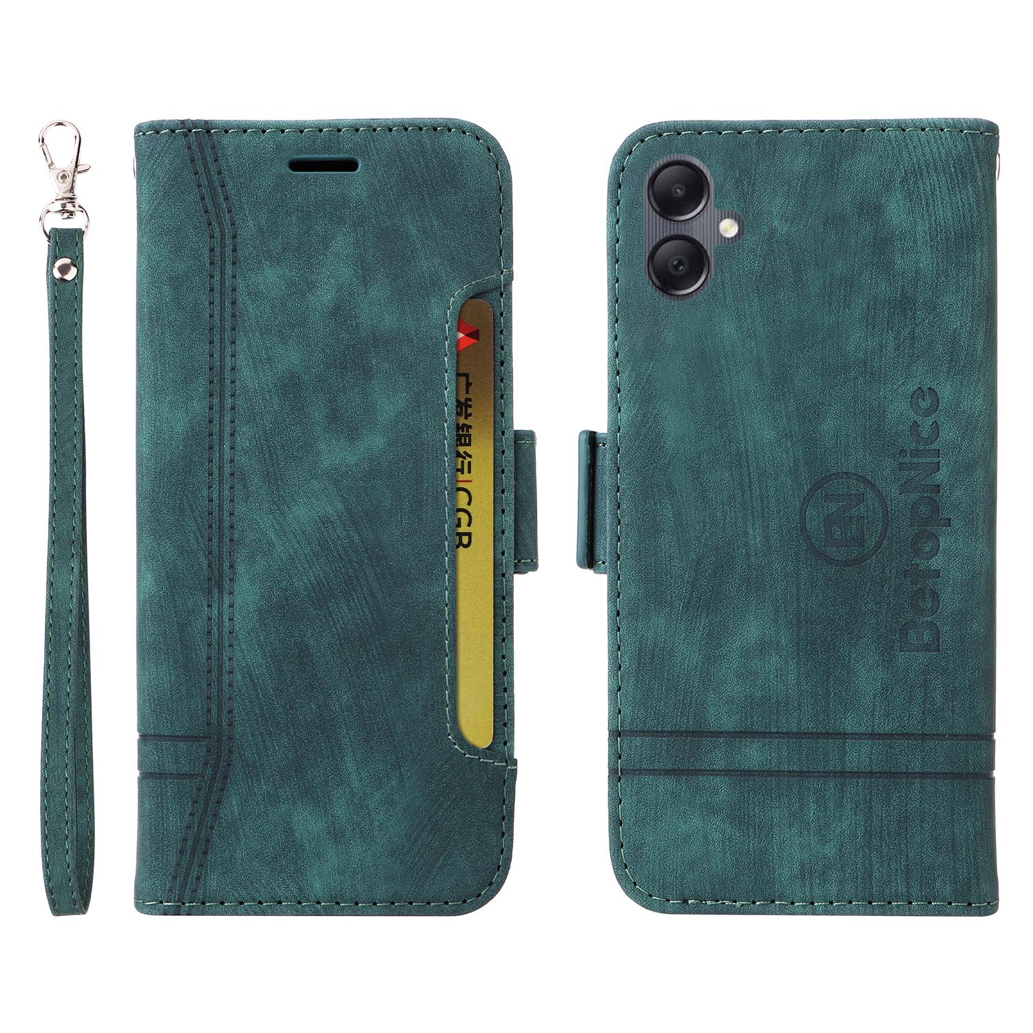 

BETOPNICE 001 For Samsung Galaxy A05 4G Case Folding Stand Leather Wallet Phone Cover Green