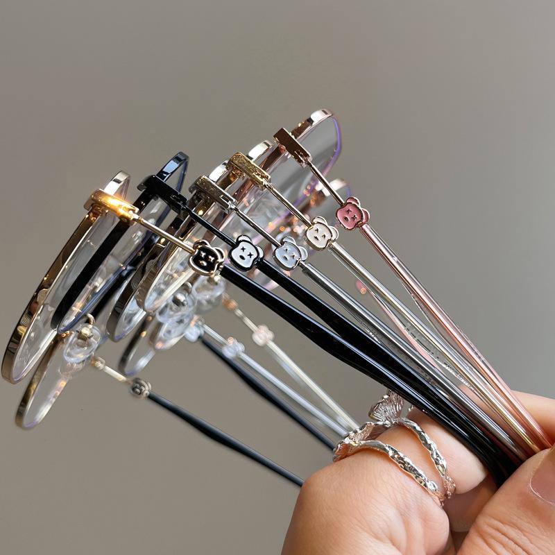 Square Shape Woman Glasses Korean Stylish Blue Light Blocking Women'S Glass Frame European American Decorative Glass