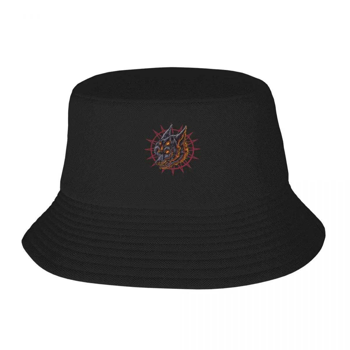 New Dmon Loup Sticker Bucket Hat Rave Fashion Beach GentleUnisex Hat Hat Unisex For The Sun Unisex Hats Womens