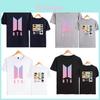 BtsGrafisk Tryckt Modal T-shirt Oversized Streetwear Skjorta För Kpop-fans Sommar Casual