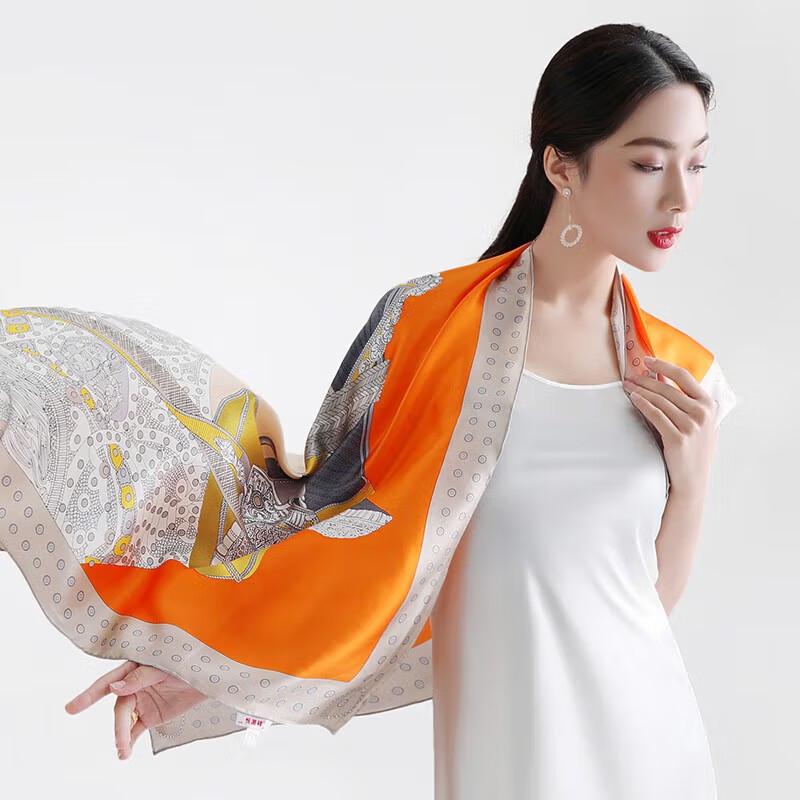 Hengyuanxiang 100% Silk Square Scarf