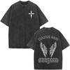 Christian Jesus Bible Verse Washed T-shirts Men's Women Fashion Vintage Oversized T Shirts Harajuku Cotton Short Sleeve T-shirt
