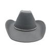 Fashionable Water Diamond Fedora Hat Western Cowboy Hat Wool Large Brim Upturned Versatile Hat Men Women Winter