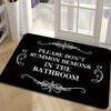 Fun Black Gothic Pattern Flannel-printed Floor Mats Has a Non-slip Function Is Suitable for Entrances Bathroom Welcome Carpets