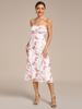 Ever-Pretty Women's Floral Sleeveless Adjustable Multiway High Stretch Midi Wedding Guest Dress