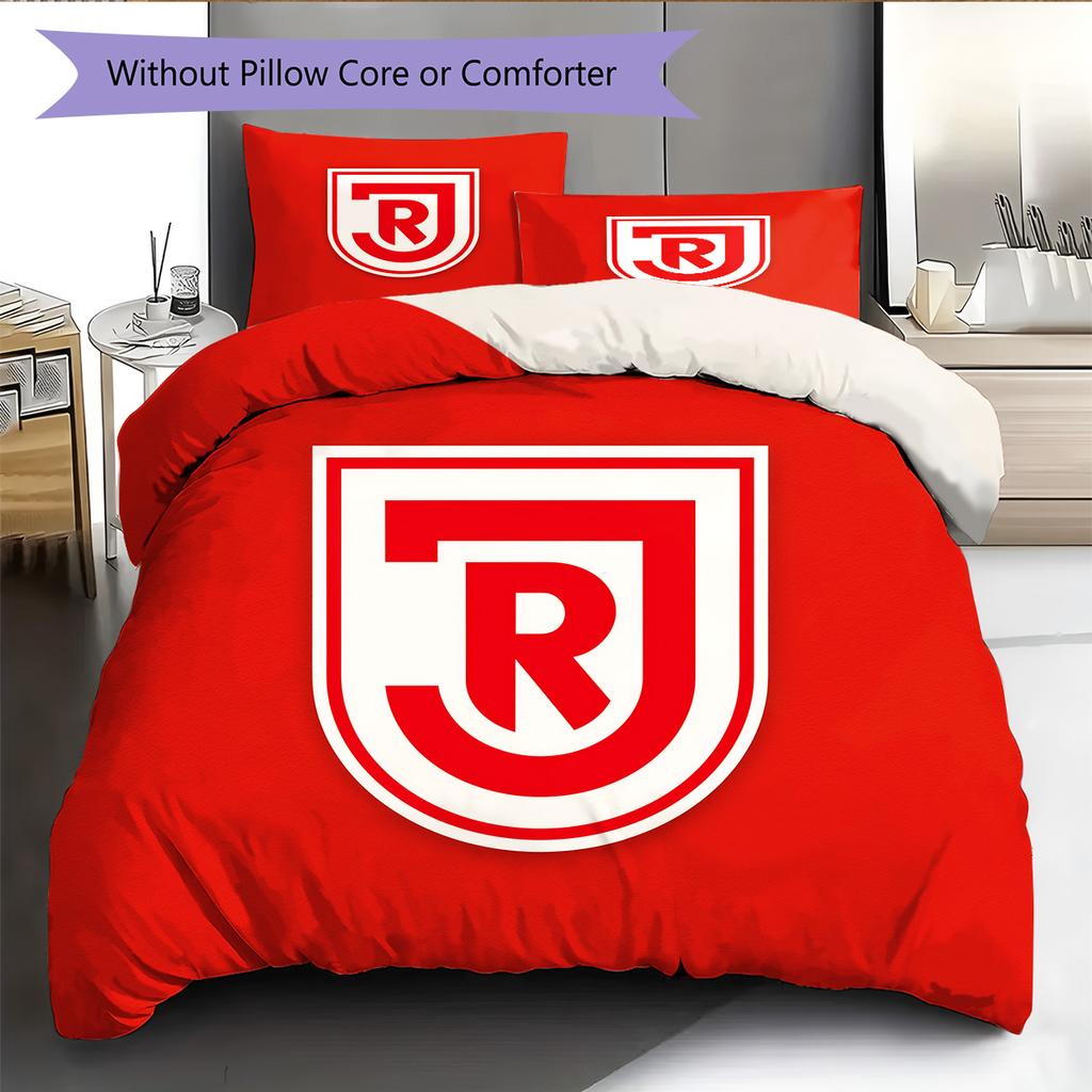 SSV Jahn Regensburg Pattern Bedding Quilt Set  Home Decoration  Gift (1 * duvet cover + 2 * pillowcase  without core)