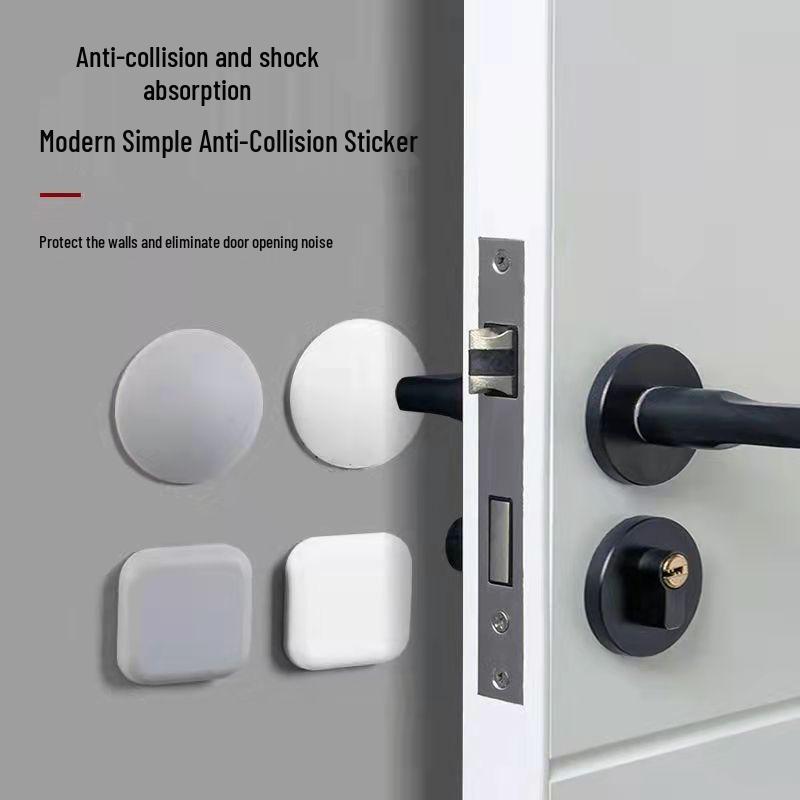Square Round Anti-Collision Door Stopper & Silent Bumper Pad for Handles, Cabinets, and Appliances