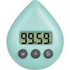 Wasserdichter Digitaler Timer mit Saugnapf, Lauter Alarm Küchen-Timer zum Kochen Duschen Sport, LCD-Display Countdown-Uhr, 8x6.5x2.5cm