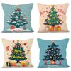 New Christmas Printed Christmas Tree Cushion Cover, Fashionable and Simple Living Room Sofa Decoration Cushion Cover