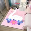 3D Printing Cute Swan Large Area Carpet for Living Room Cartoon Children's Bedroom Sofa Doormat Kitchen Floor Rug Anti-slip Mat