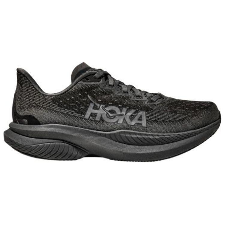 New HOKA ONE ONE MACH 6 Slip Resistant Low Top Training Racing Running Shoes Women's Black 1147810-BBLC