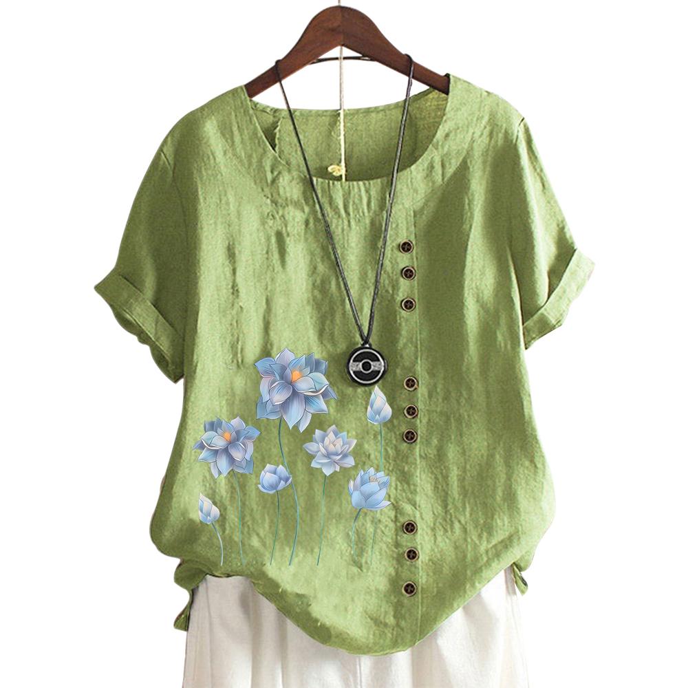 Women's Cotton Casual T-Shirt with Printed Design In 11 Colors