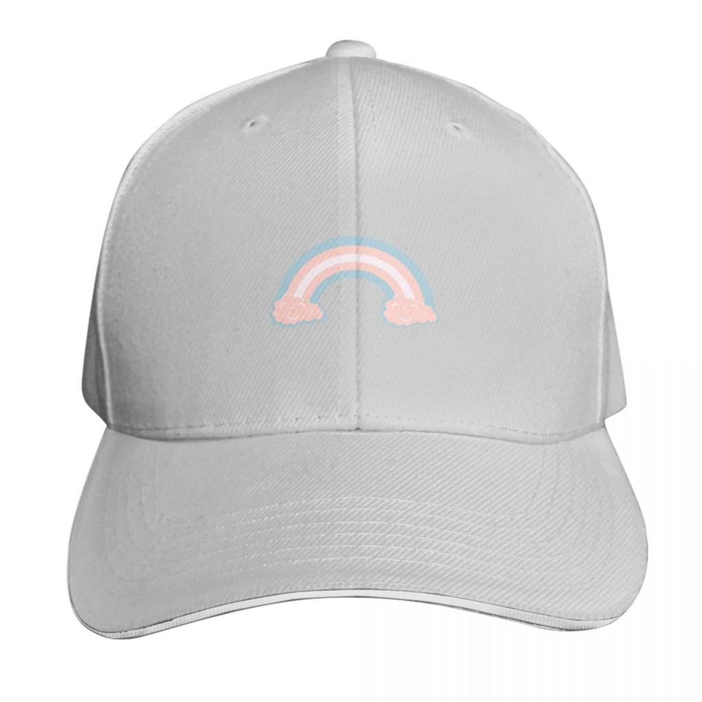 Trans Joy Rainbow Clouds Baseball Cap Quick Dry PerforUnisexce Cotton Twill Breathable Contrast Two Tone Brim