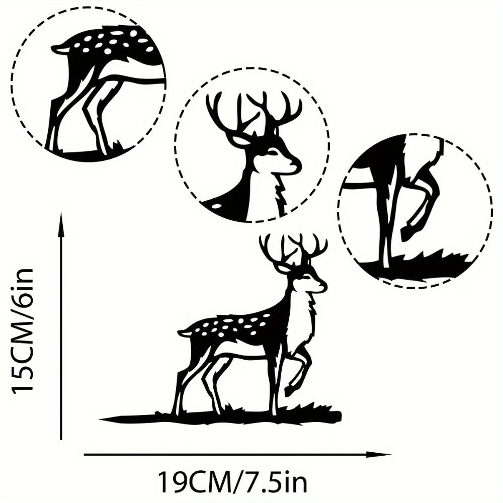1 Stück Metall-Hirsch- oder Hirschkuh-Silhouette – Heim- und Gartendeko. Eine wunderschöne Gartenkunst aus Metall, perfekt für eine Hochzeit.