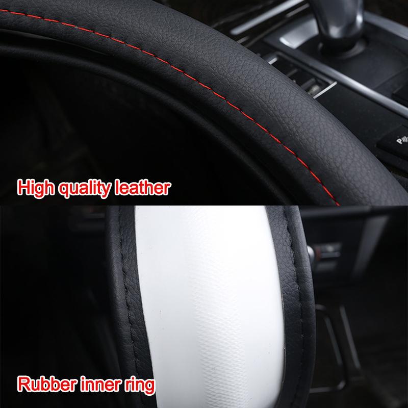BHX1 O Type Car Steering Wheel Cover Wrap For Isuzu D-Max DMAX 2015 - 2021 2022 2023 2024 Auto Accesorioss Holder Protector