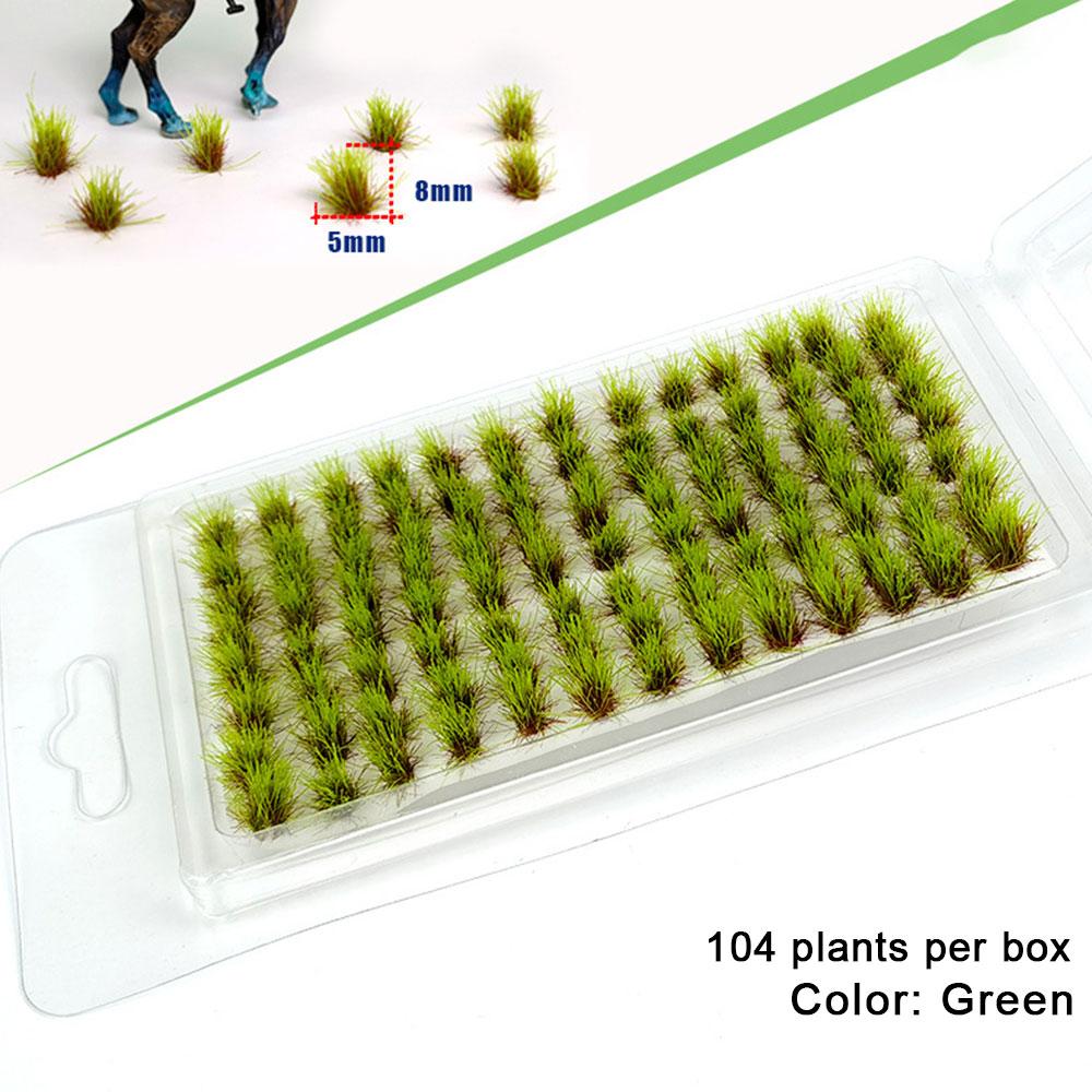 

104pcs Grass Tufts Model Bushy Simulate Mini Farmland Static Railroad Terrain Miniature Scenery Desktop Flowerpot Decoration DIY зелёный