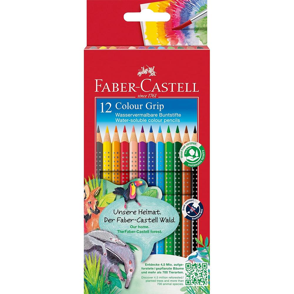 

Faber-Castell 112412 Цветные карандаши Colour Grip, Набор из 12 штук, Картонная упаковка Pack of 24