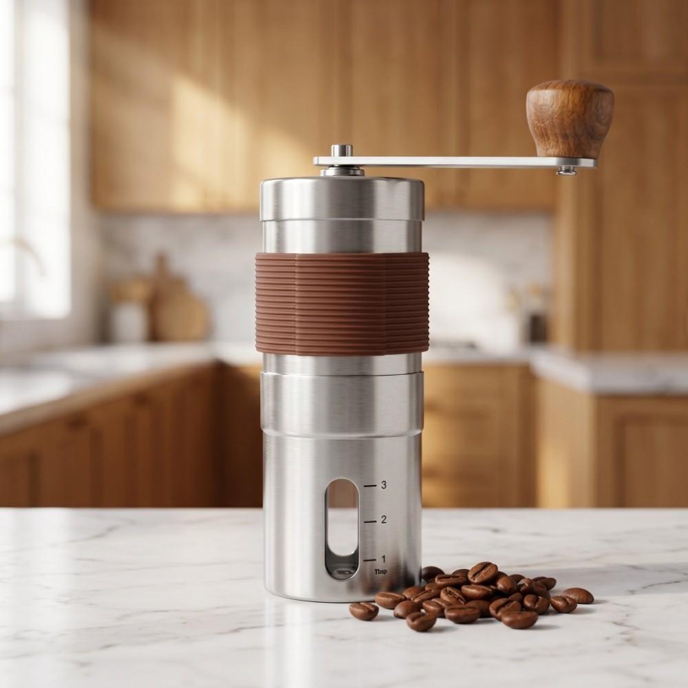Portable Manual Coffee Grinder Adjustable Burr Coffee Making Tool Coffee Bean Grinder Travel Use