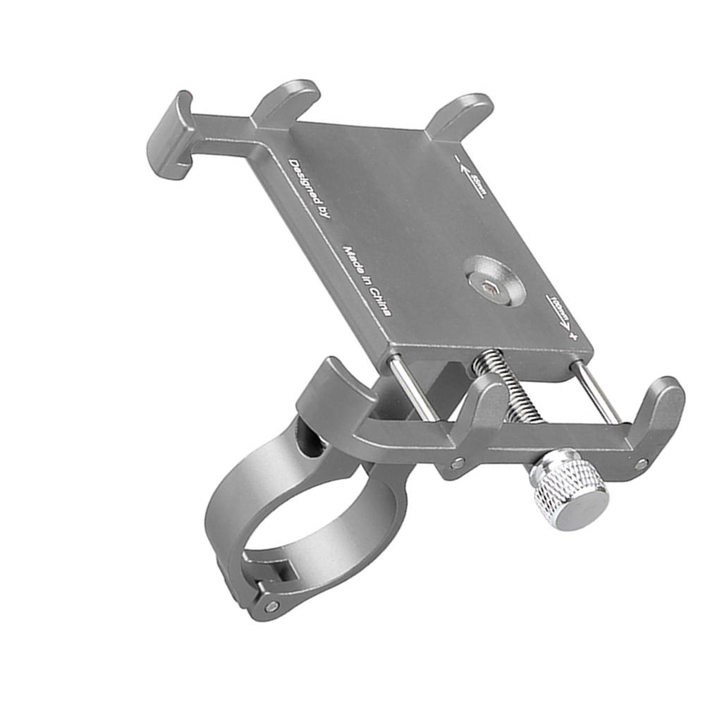   Anti-slip     Phone Holder Mount Aluminum Bike Handlebar Mobile Phone Holder Handlebar Clip Stand for 3.5-6.2inch Smart Mobile Phon