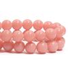 Natural Stone Beads 6 8 10mm Pink Luminous Stone Round Loose Spacer Beads For Jewelry Making DIY Bracelets Necklace Accessories