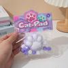 New Colorful Plush Cat Paw Shape Squeeze Toys Pink Tender Soft Muddy Texture Decompression Slow Rising Toys for Kids Adult