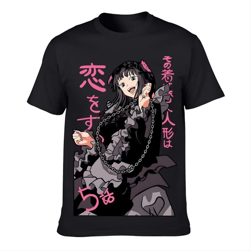 

Trend Summer 2025 Cosplay Neutral Marin Kitagawa T-Shirt My Dress Up Darling Anime Black/White T-Shirt Soft Tee Graphic T Shirts S