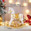 Resin Rocking Horse Christmas Ornament Home Figurine Table Decor Living Room Shelf Accent Gift For Friends And Women Festive