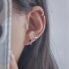 Vintage Wave Striped Earrings Tide Niche Irregular Line Earrings Personalized Simple Earrings Hip Hop Personalized Ear Buckles