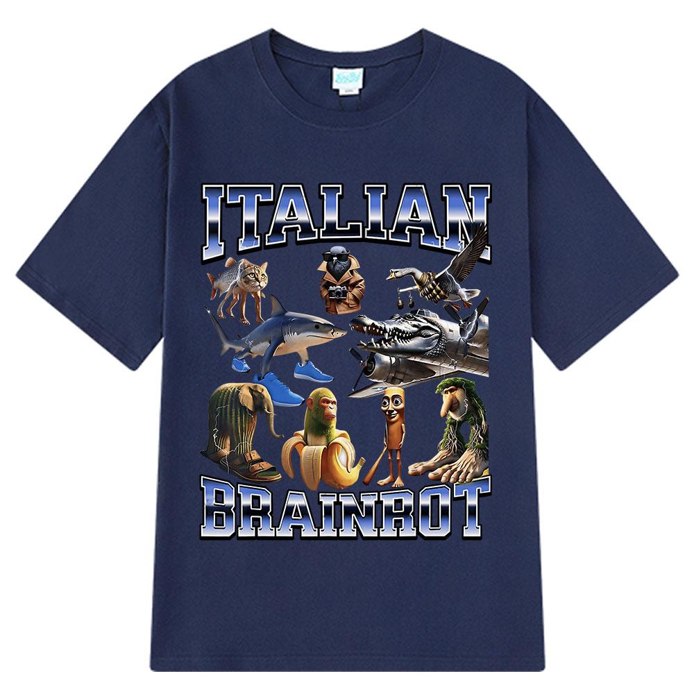 Italian Brainrot Funny Meme T-shirt Tralalero Tralala Tung Tung Tung Sahur Bombardiro Crocodilo Brr Brr Patapim Men Women Tshirt