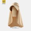 Full face sunscreen large brim shawl sun hat women's neck protector integrated UV protection bucket hat ponytail hat