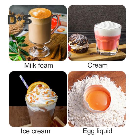 Håndholdt melkeskummer Elektrisk skummaskin Oppladbar rustfritt stål visp Drikkemikser Allsidig blandeverktøy for lattes Cappuccino Matcha