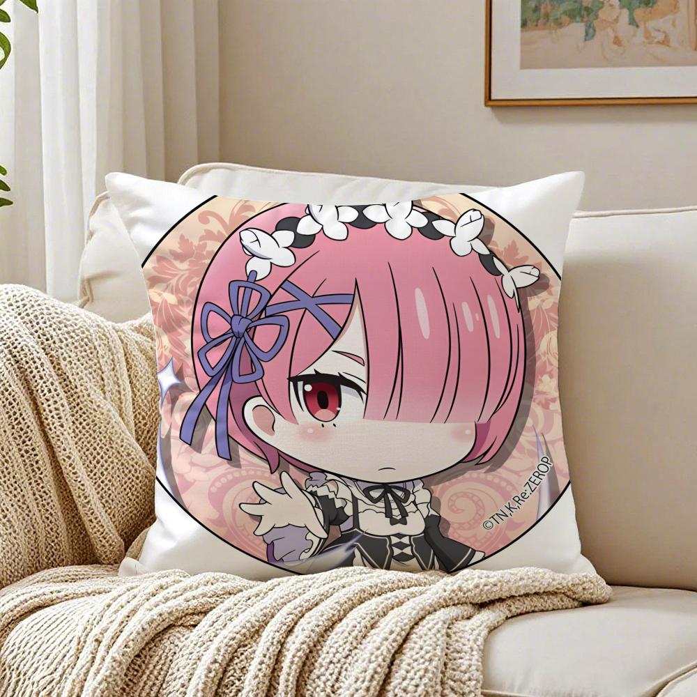 anime character loyal RRe ZZero Cushion Cover Pillowcase Antidustmite living Room Sofa Decor Cushion Room