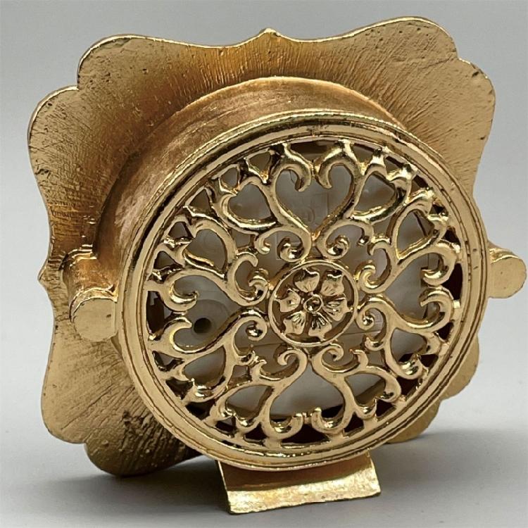 Small Table Clock with Enamel Color Metal Clocks Quiet Timekeeping for Collectors Mantel Clock Home Decoration