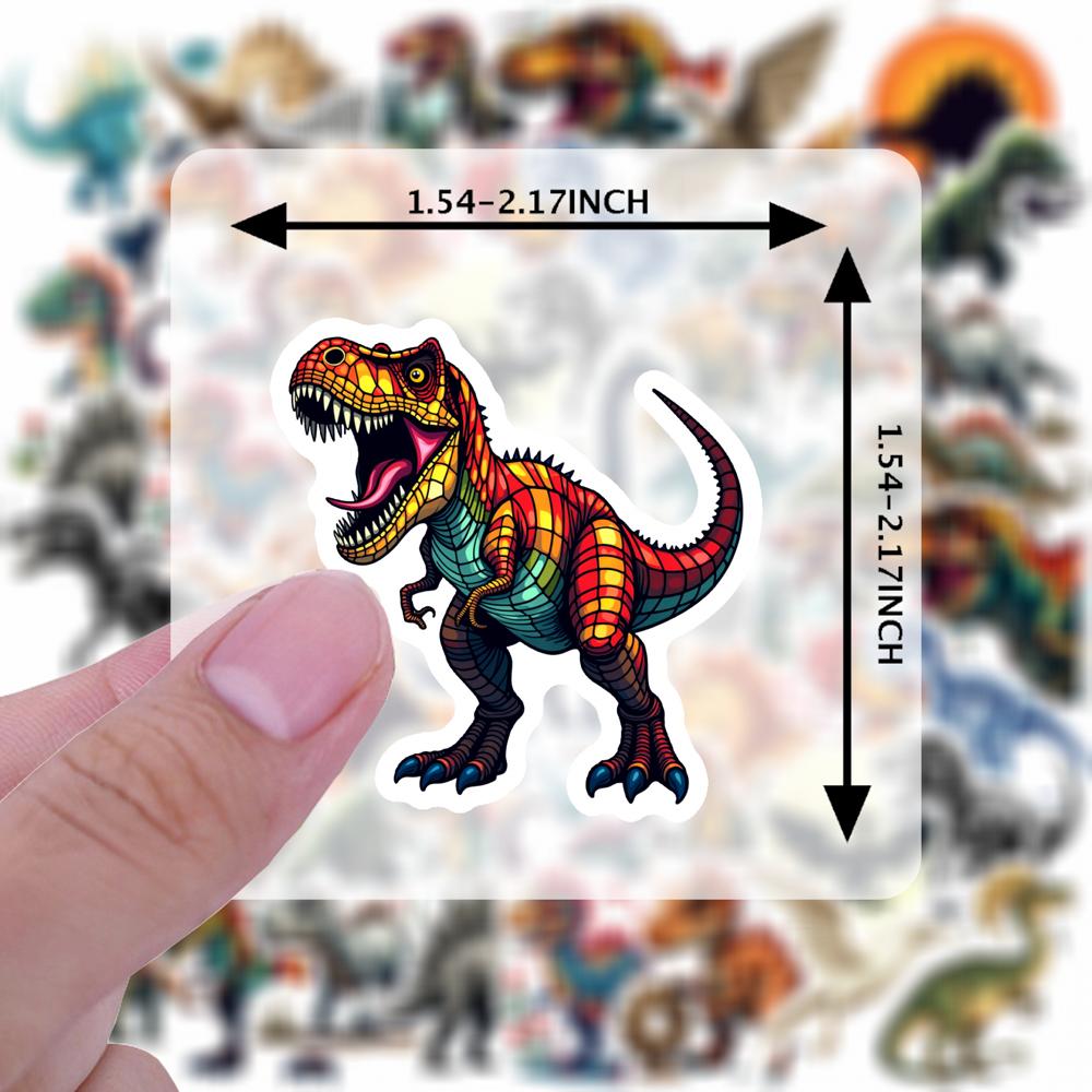 35-70pcs Diverse Dinosaur Stickers Cartoon Animal Sticker Aesthetic Phone Bike Wall Scrapbook Motorcycle Waterproof Graffiti