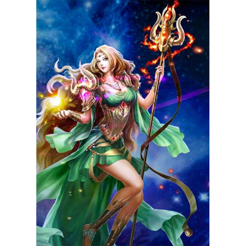 5D Diy Diamond Painting Cartoon Woman Cross Stitch Kit Full Round Drill Embroidery Mosaic Art Picture Of Living Decor